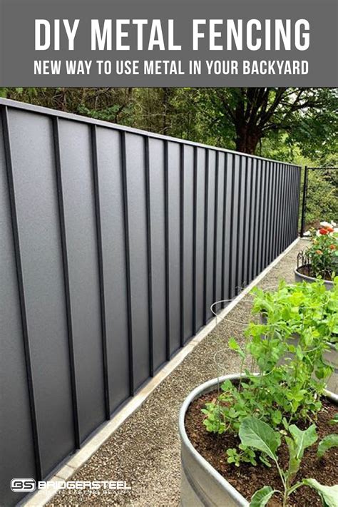 sheet metal fence ideas